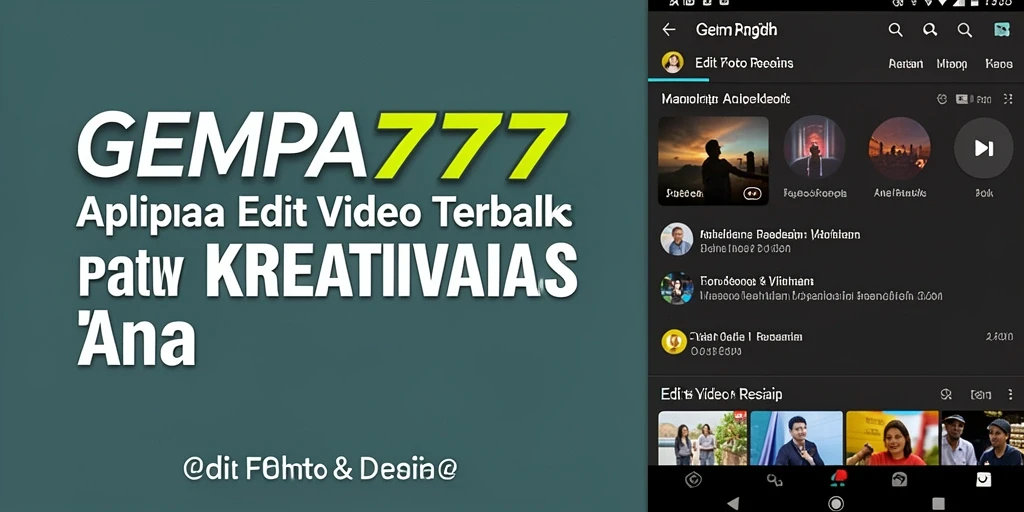 Screenshot antarmuka GEMPA777 menampilkan fitur Edit Video Reels yang menarik.
