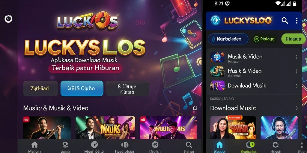 Tampilan antarmuka LUCKYSLOTS yang menarik dan mudah digunakan untuk Download Musik.