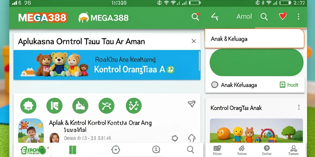 Tampilan antarmuka intuitif dari MEGA388 untuk kontrol orang tua.