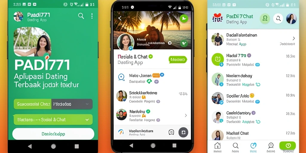 Antarmuka PADI777 yang menarik dengan berbagai fungsi Dating App.