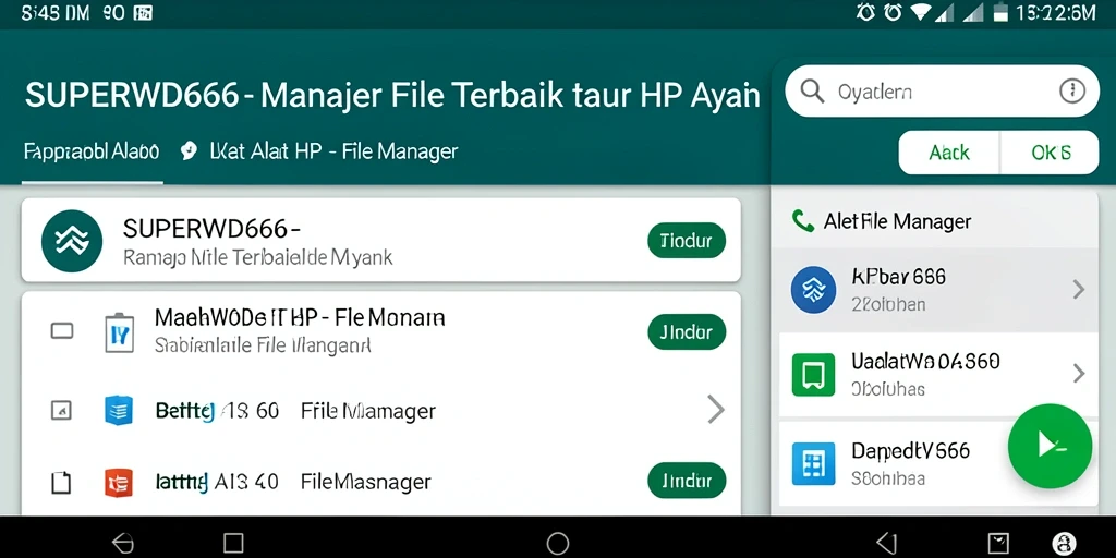 Tampilan antarmuka aplikasi SUPERWD666 yang ramah pengguna.