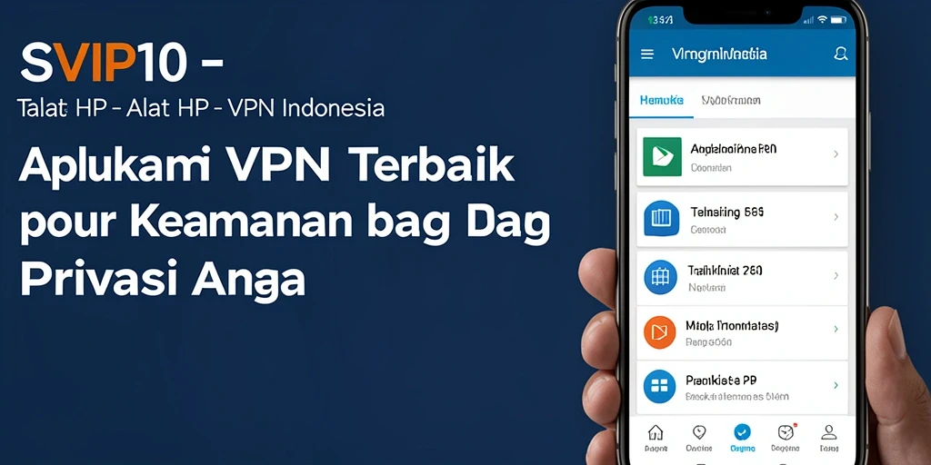 Tampilan utama SVIP10 dengan antarmuka intuitif dan fungsi VPN yang lengkap.