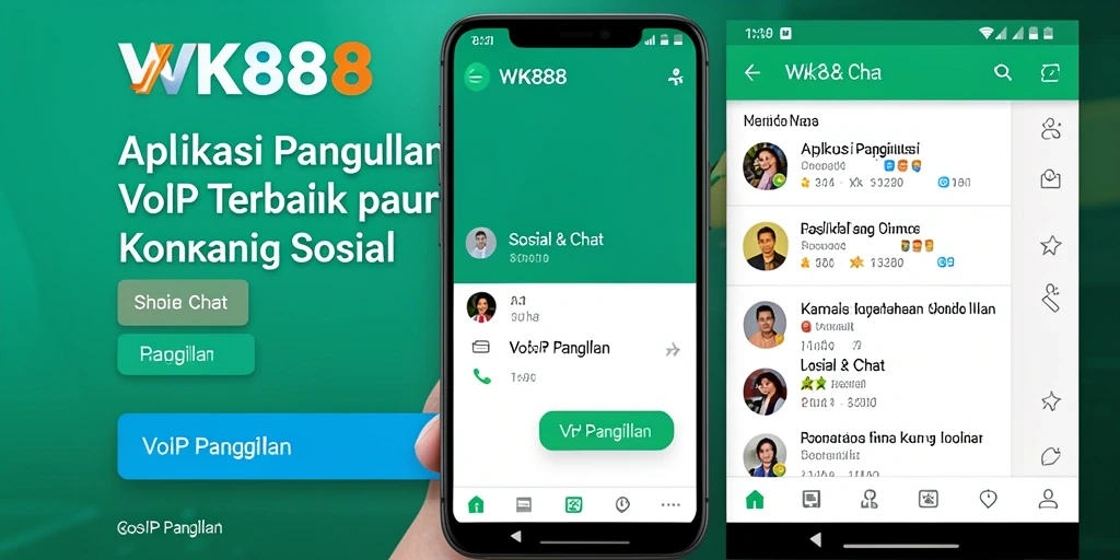 Antarmuka aplikasi WK888 yang ramah pengguna untuk panggilan VoIP.